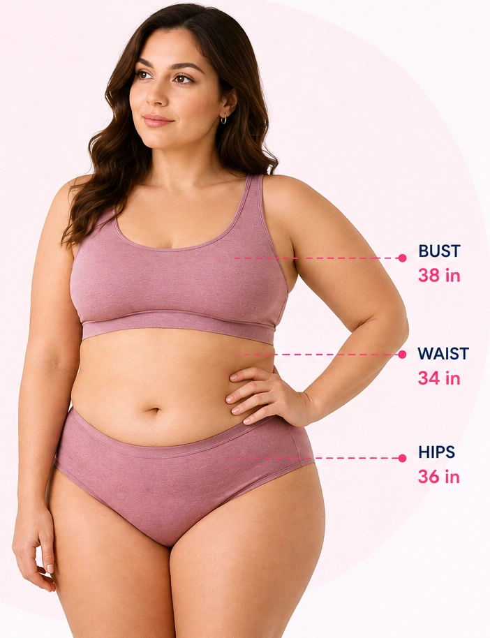 Apple Body Shape showing fuller midsection, less defined waist and narrower hips