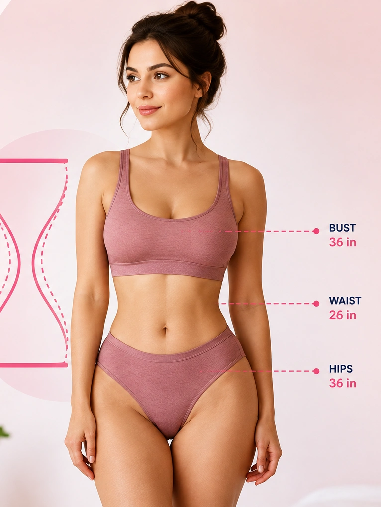 Hourglass Body Type showing balanced bust and hips with a defined waist