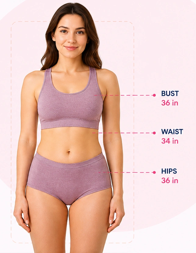 Rectangle Body Shape showing a straight silhouette with similar bust waist and hip proportions